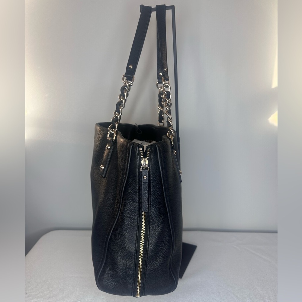 KATE SPADE Cobble Hill Black Pebbled Leather Expandable Tote - Picture 7 of 15